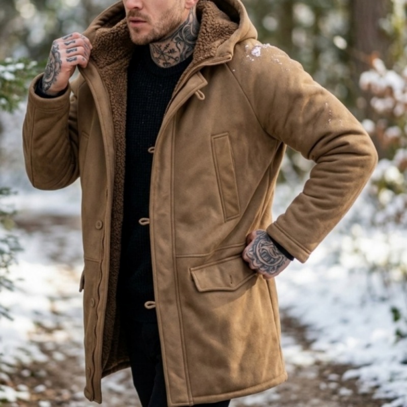 Outdoor Hunting News - Men’s Hooded Fleece Jacket New Winter