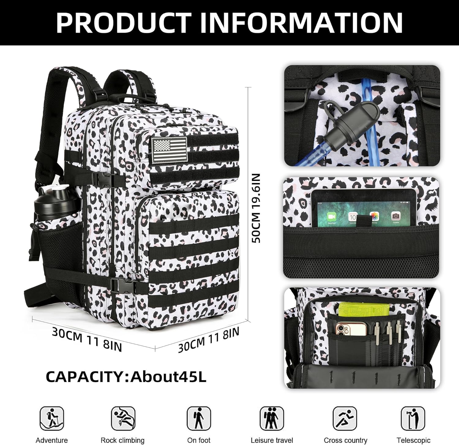 Large 45L 3P Tactical Backpack - огляд і ціна Outdoor Hunting Backpack